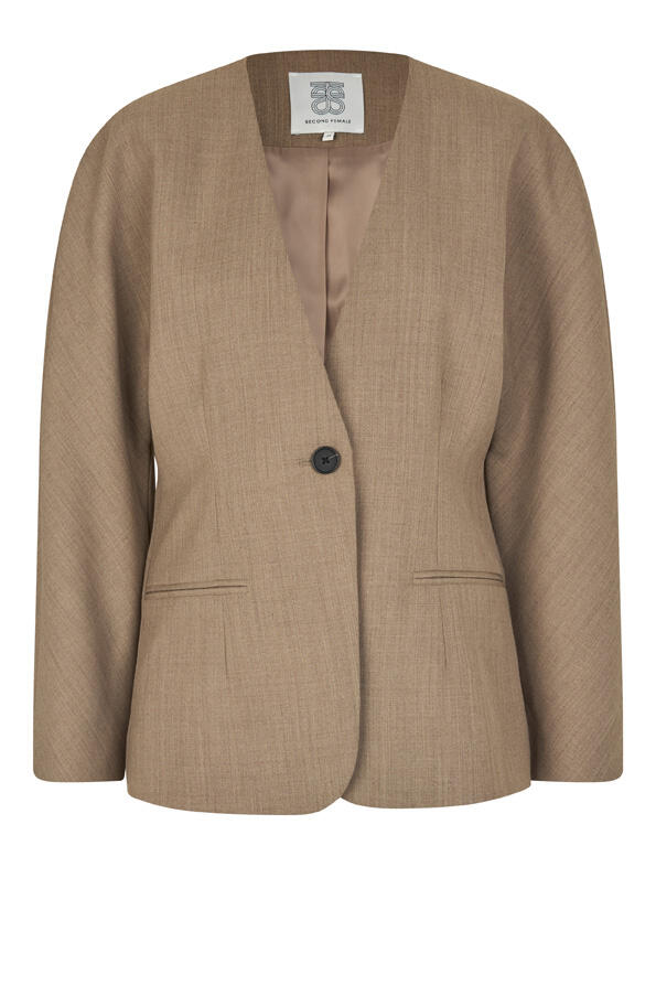 Levelup blazer - Mid Brown Melange